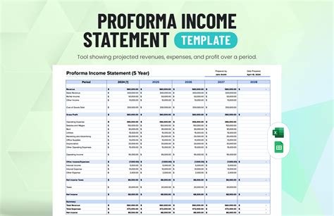 Enpro Forma Financial Template