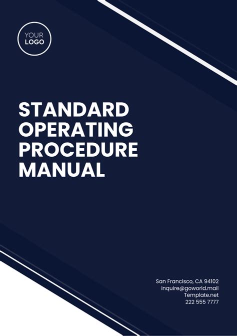 Enprocess And Procedure Manual Template