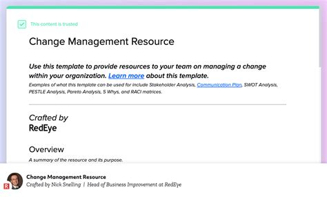 Enprocess Change Communication Email Template