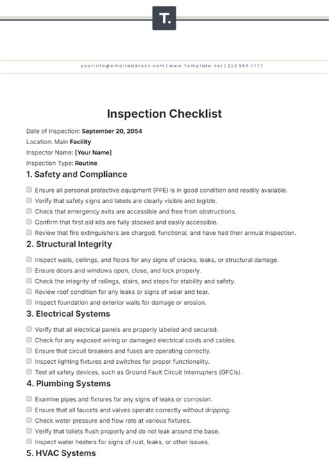 Enprocess Checklist Template