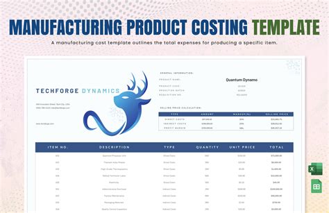 Enproduct Costing Template Google Sheets