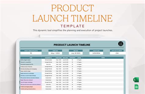 Enproduct Launch Excel Template