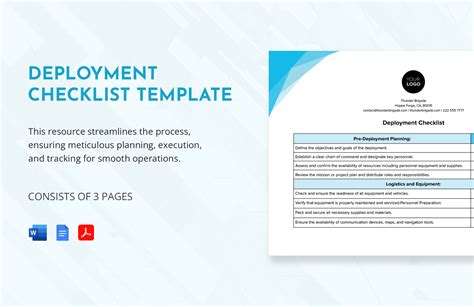 Enproduction Deployment Checklist Template