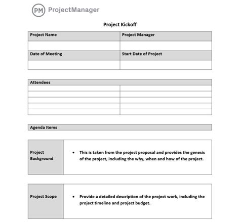 Enprogram Kickoff Template