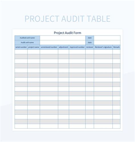Enproject Audit Template