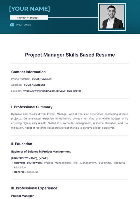 Enproject Based Resume Template