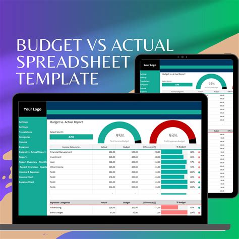 Enproject Budget Vs Actual Excel Template