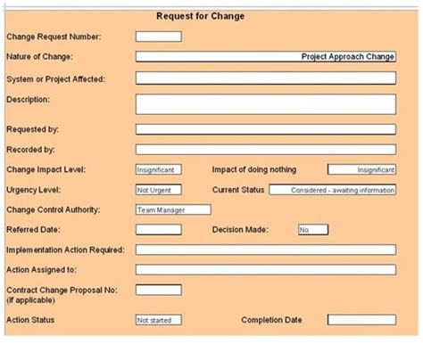 Enproject Change Control Template
