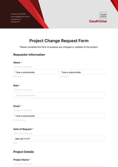 Enproject Change Request Template