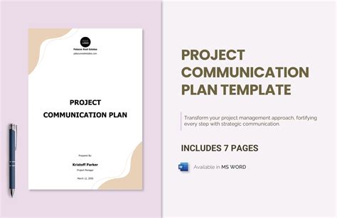 Enproject Communication Plan Template Word