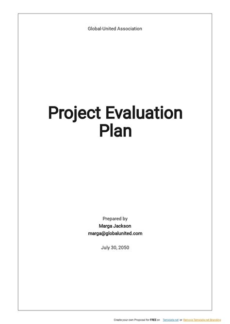 Enproject Evaluation Plan Template