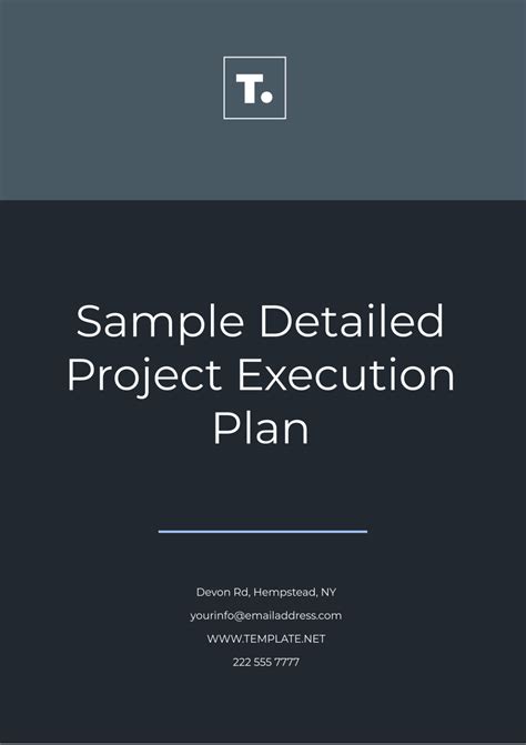 Enproject Execution Plan Template