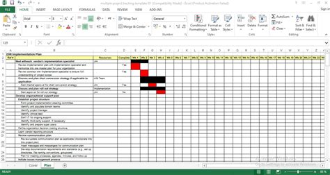 Enproject Implementation Plan Template Excel