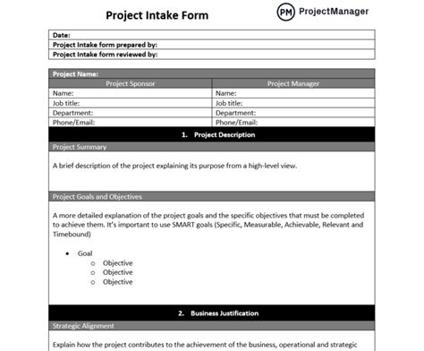 Enproject Intake Template