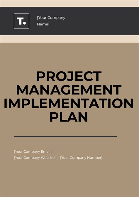 Enproject Management Implementation Plan Template