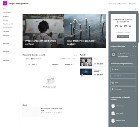 Enproject Management Sharepoint Template