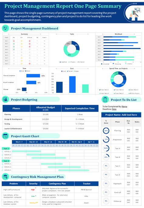 Enproject Management Summary Template