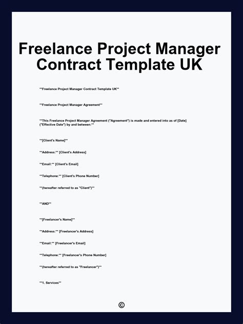 Enproject Manager Contract Template