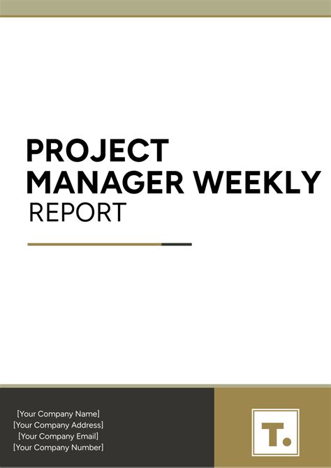 Enproject Manager Weekly Report Template