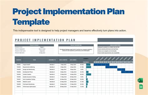 Enproject Plan Implementation Template