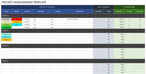 Enproject Planning Template Google Sheets