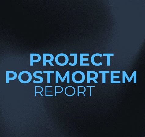 Enproject Post Mortem Template
