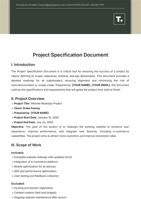 Enproject Specification Template