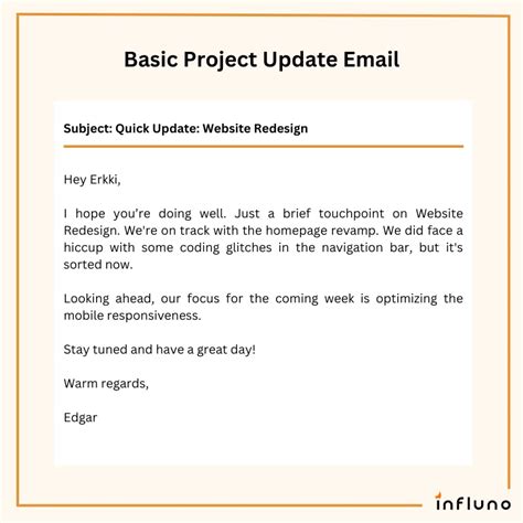 Enproject Status Update Email Template
