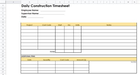 Enproject Timesheet Template
