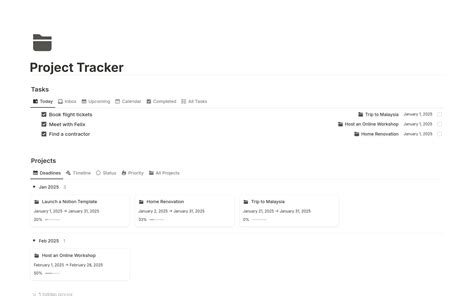 Enproject Tracker Notion Template