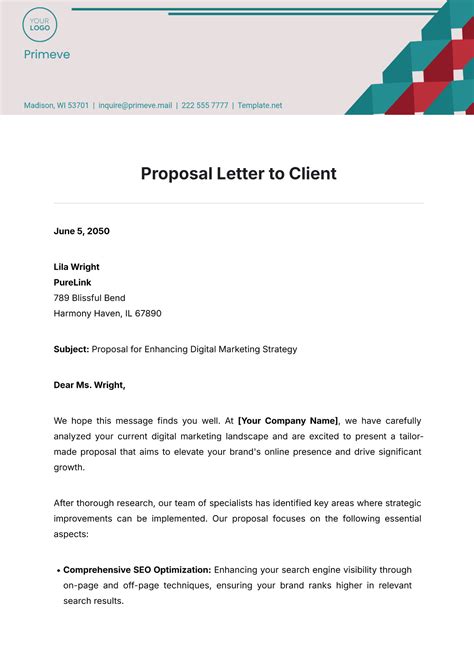 Enproposal Email Template To Client