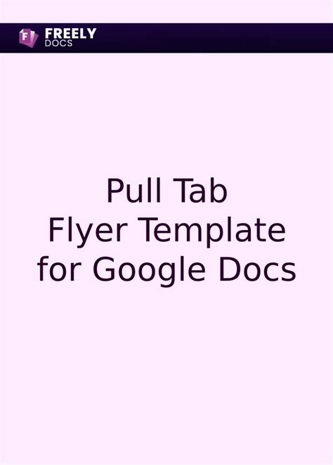 Enpull Tab Flyer Template Google Docs