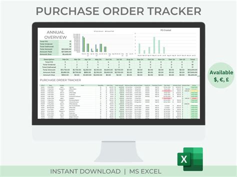 Enpurchase Order Tracker Excel Template