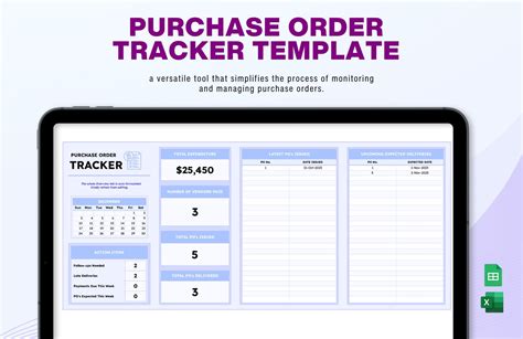 Enpurchase Order Tracking Template Excel