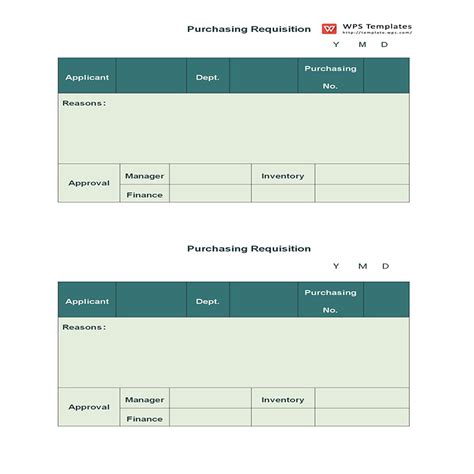 Enpurchase Requisition Form Template Excel