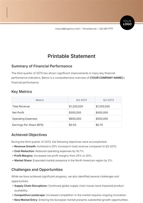 Enpurpose Statement Template