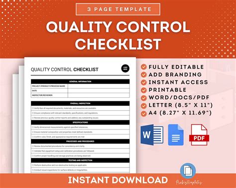 Enqa Checklist Template