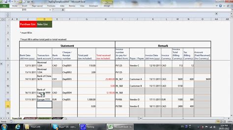 Enquickbooks Excel Template