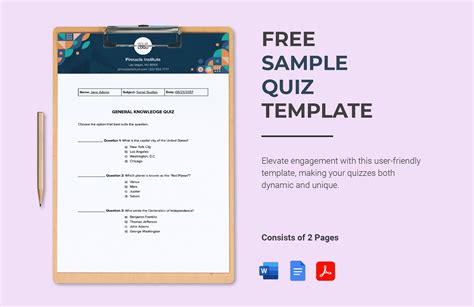 Enquiz Template Google Docs