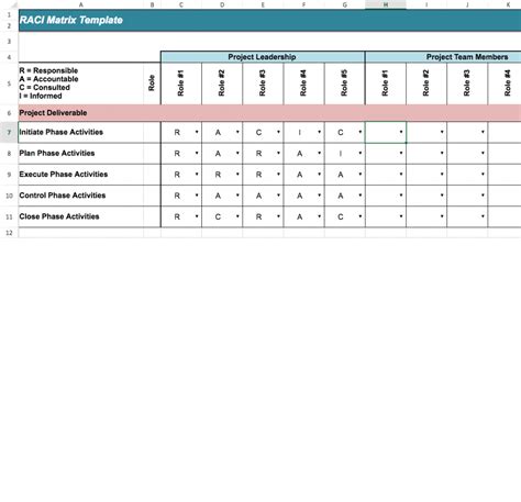 Enraci Matrix Template Excel