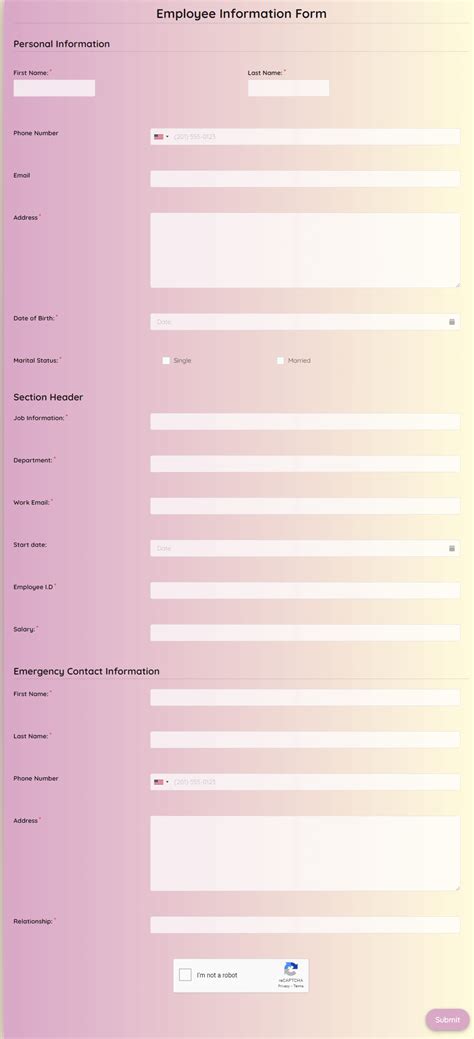 Enreact Form Template