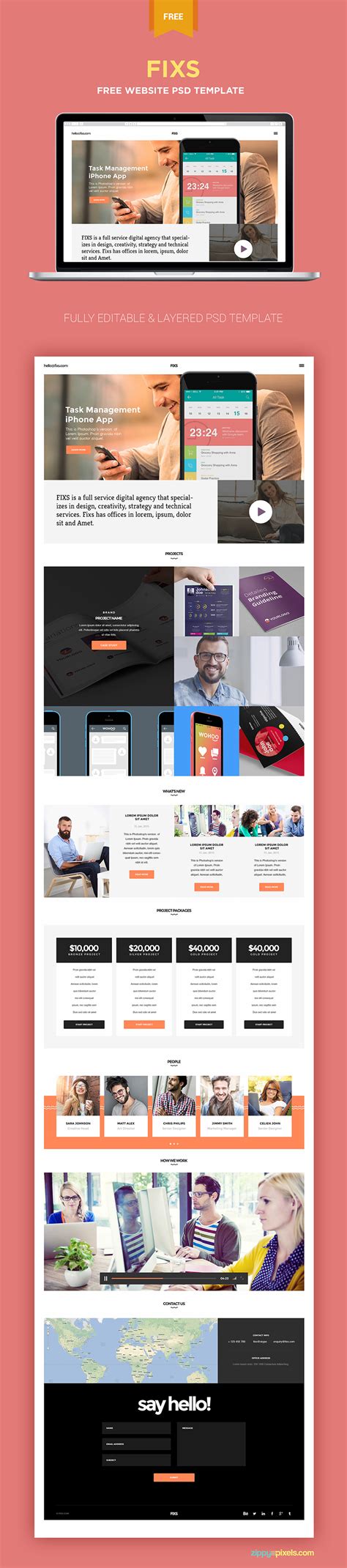 Enreact Single Page Website Template