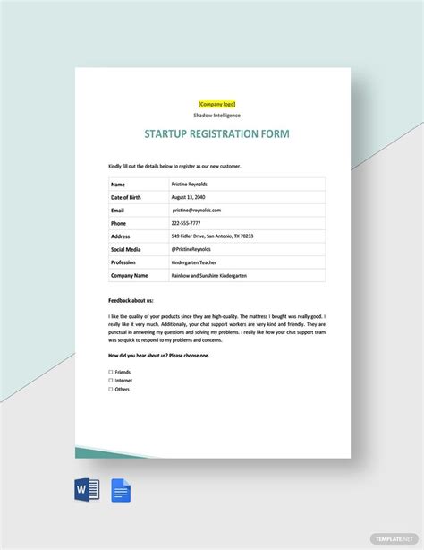 Enrecognition Form Template