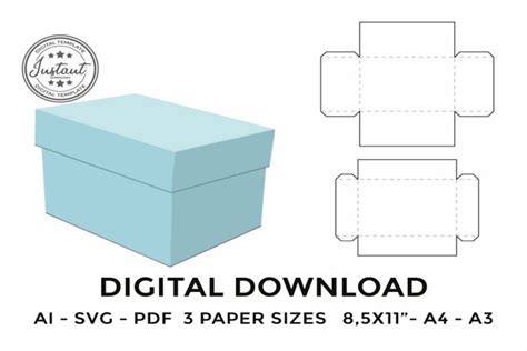 Enrectangle Box With Lid Template