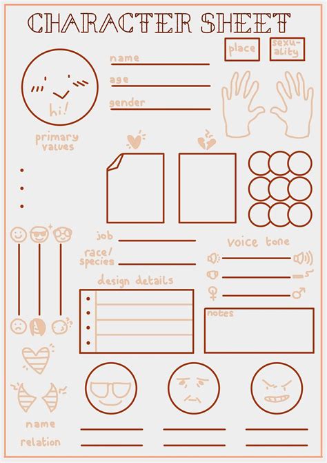 Enreference Sheet Template Oc