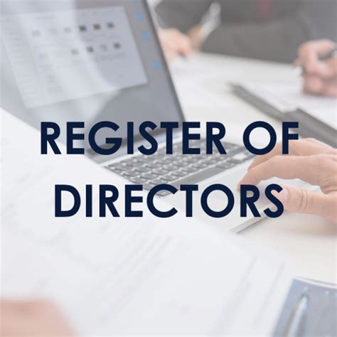 Enregister Of Directors Template