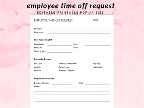 Enrequest Time Off Template