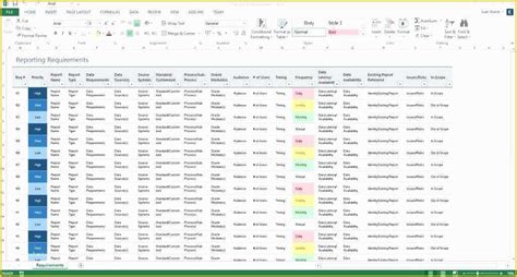 Enrequirements Gathering Template Excel Free