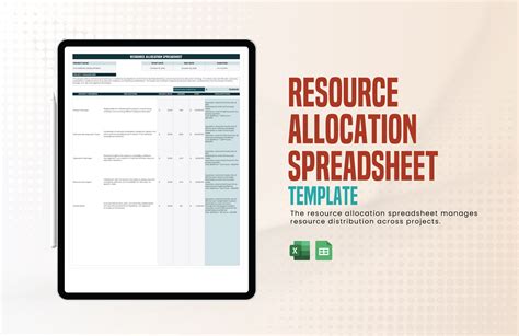 Enresource Allocation Spreadsheet Template