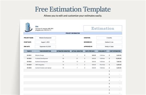 Enresource Estimation Template